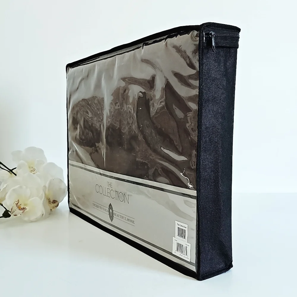 NWT The Collection Bed Bath & Beyond Charcoal Linen Blend Curtain Panel 25x108